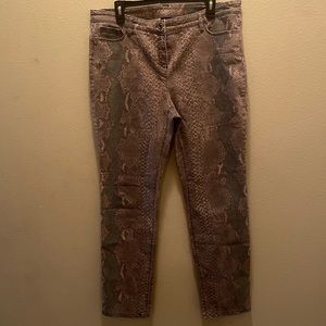 W by Worth Snakeskin Printed Jean Pants
